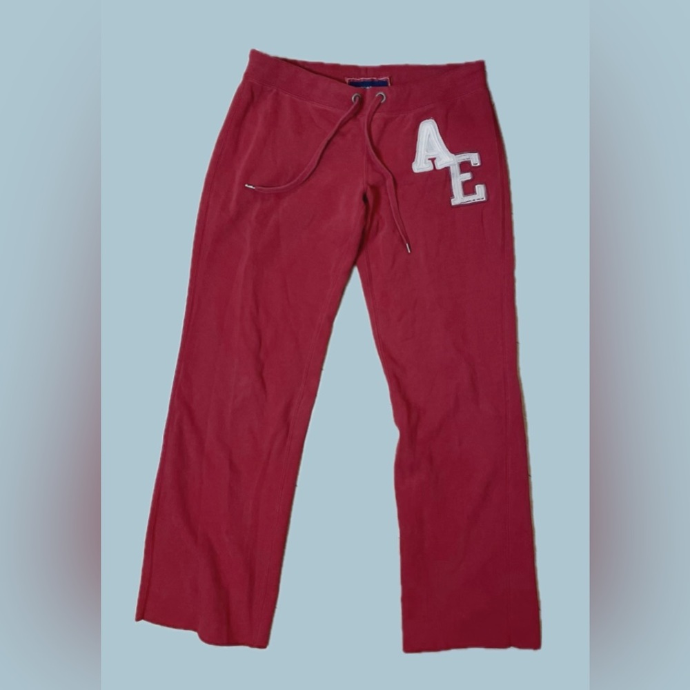 Y2K American Eagle Outfitters Red Joggers